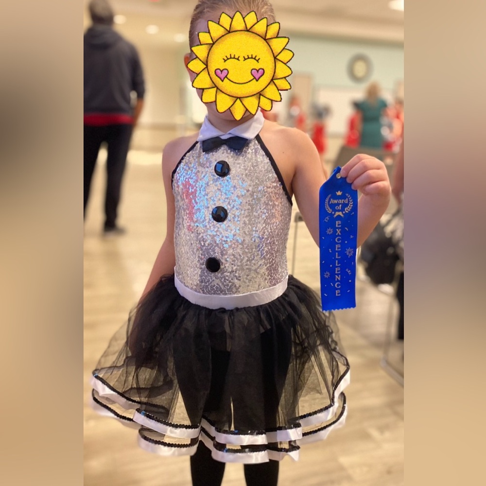 Sparkling Silver and Black Kids Costume